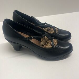 Clarks Black Women's Heels with Strap Detail